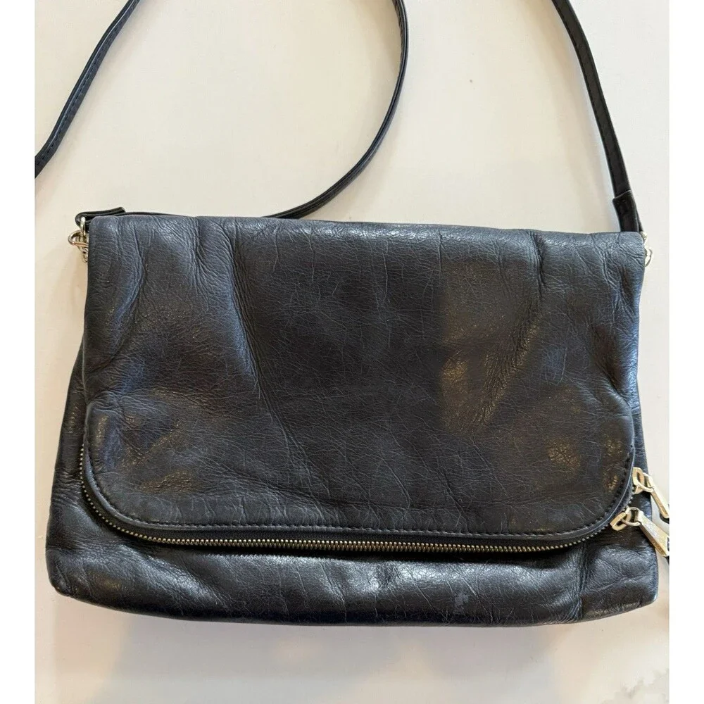 Hobo The Original Crossbody Black Bag Adjustable Straps Zip Closure